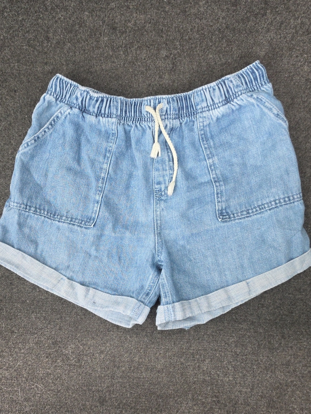 Cat & Jack Light Blue Denim Drawstring Shorts